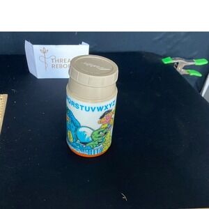 Vintage‎ Aladdin Sesame Street Alphabet Thermos Lunch Box Container Ernie